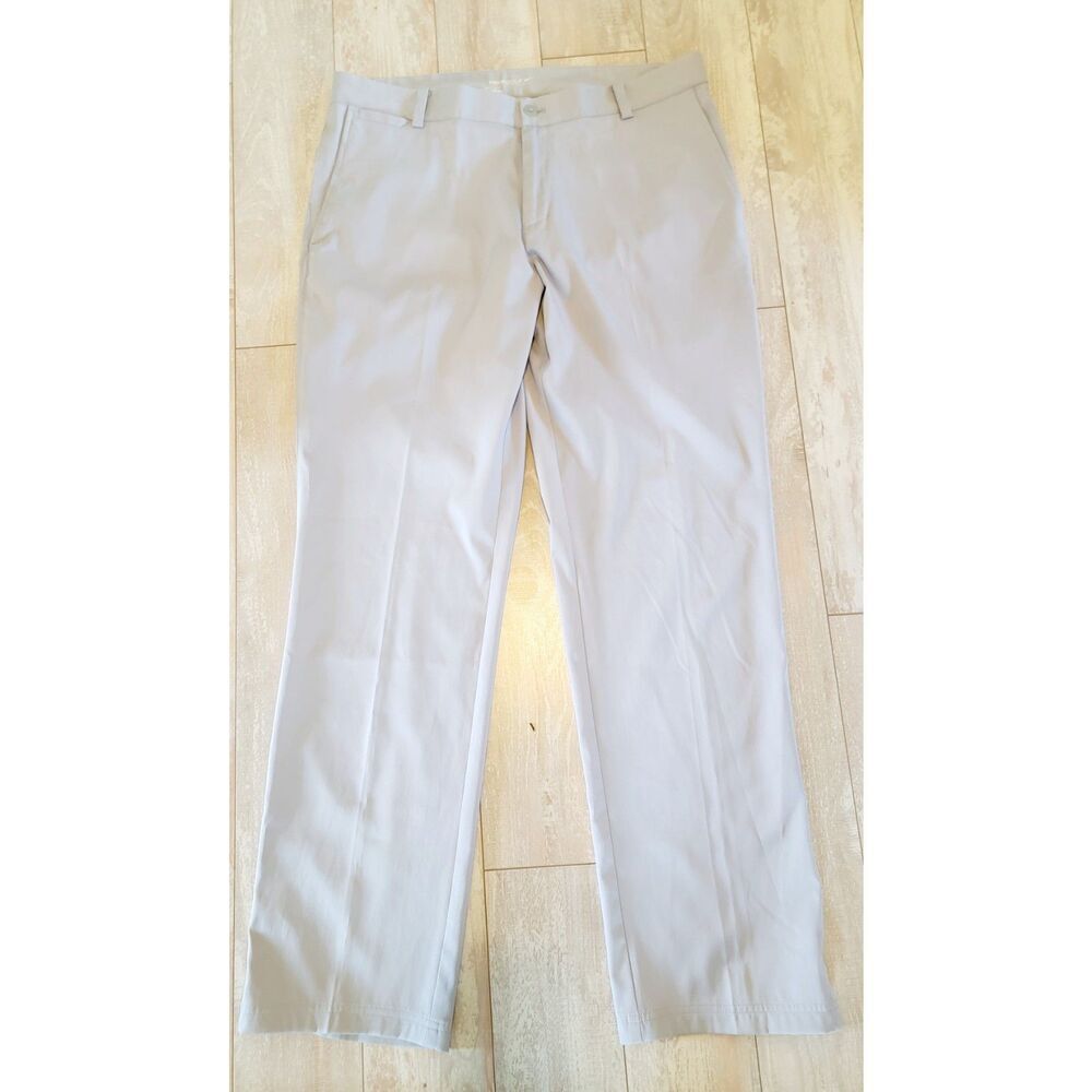 Nike Dri Fit‎ Golf Pants Mens 34x32 Gray Outdoor Casual Moisture Wick Pckts